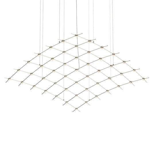 Constellation 49 Light 177" Wide LED Abstract Chandelier with Optical Acrylic Shades
