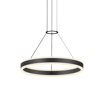 Sonneman Double Corona 24" Wide Integrated LED Ring Chandelier with Acrylic Shades