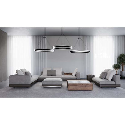 Sonneman Double Corona 48" Wide Integrated LED Ring Chandelier with Acrylic Shades