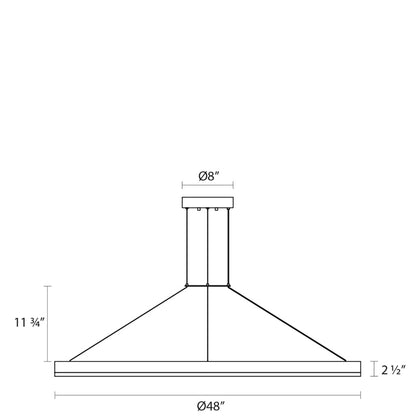 Corona 48" Wide LED Ring Chandelier