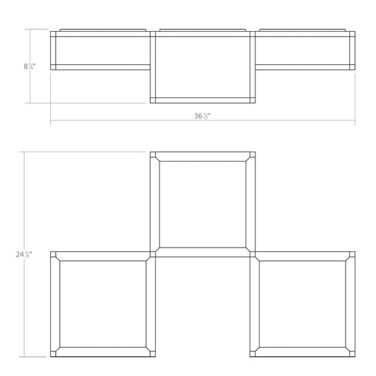 Cubix 3 Light LED Surface Mount