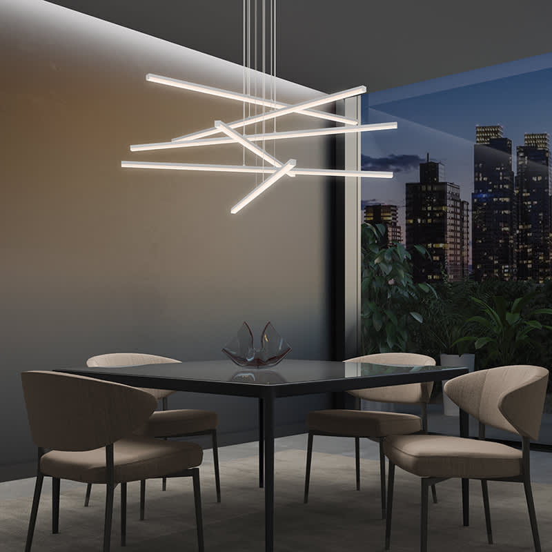 Stix 40" Wide 3 Arm LED Chandelier