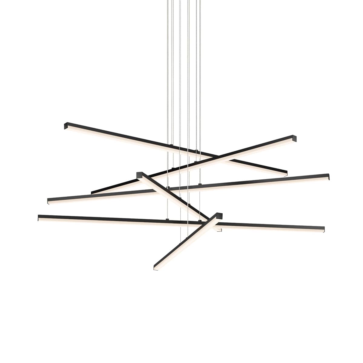 Stix 40" Wide 6 Arm LED Chandelier