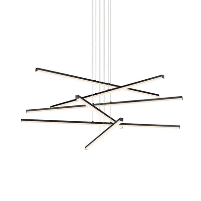 Stix 40" Wide 6 Arm LED Chandelier
