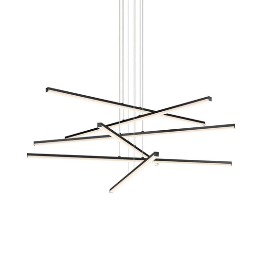 Stix 40" Wide 6 Arm LED Chandelier