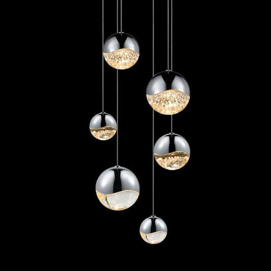 Grapes 6 Light 12" Wide LED Suspension Multi Light Pendant