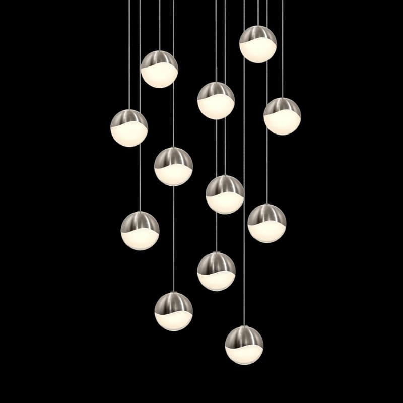 Grapes 12 Light 17" Wide LED Suspension Multi Light Pendant