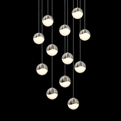 Grapes 12 Light 17" Wide LED Suspension Multi Light Pendant