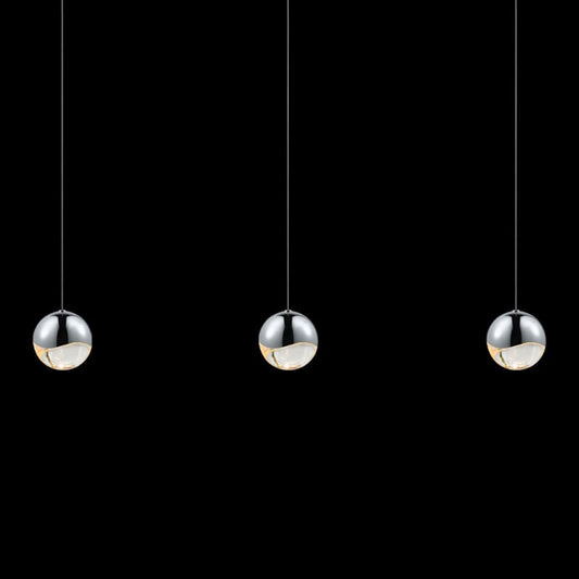 Grapes 3 Light 38" Wide LED Suspension Linear Pendant