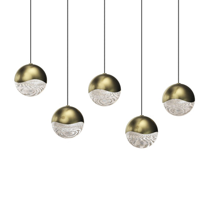 Grapes 5 Light 38" Wide LED Suspension Linear Pendant
