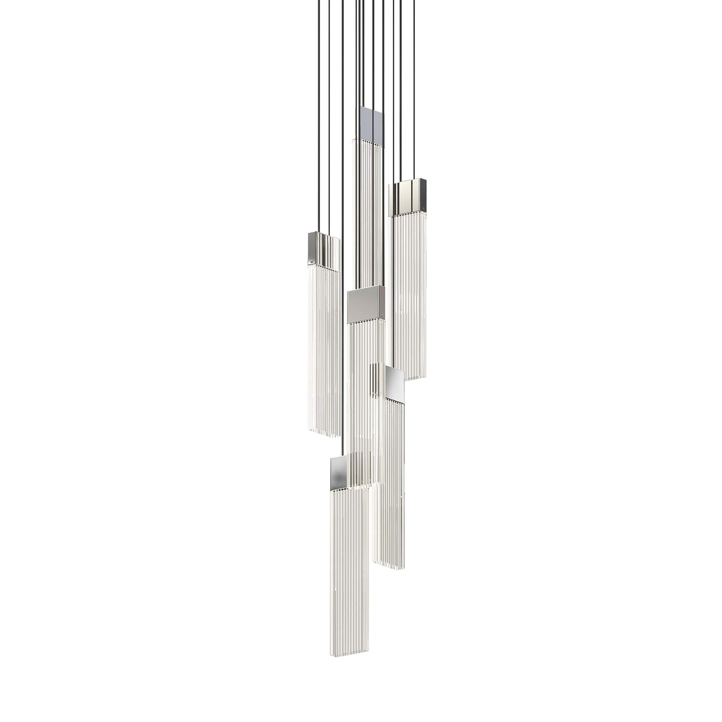 V Panels 7" Wide Suspension Multi Light Pendant