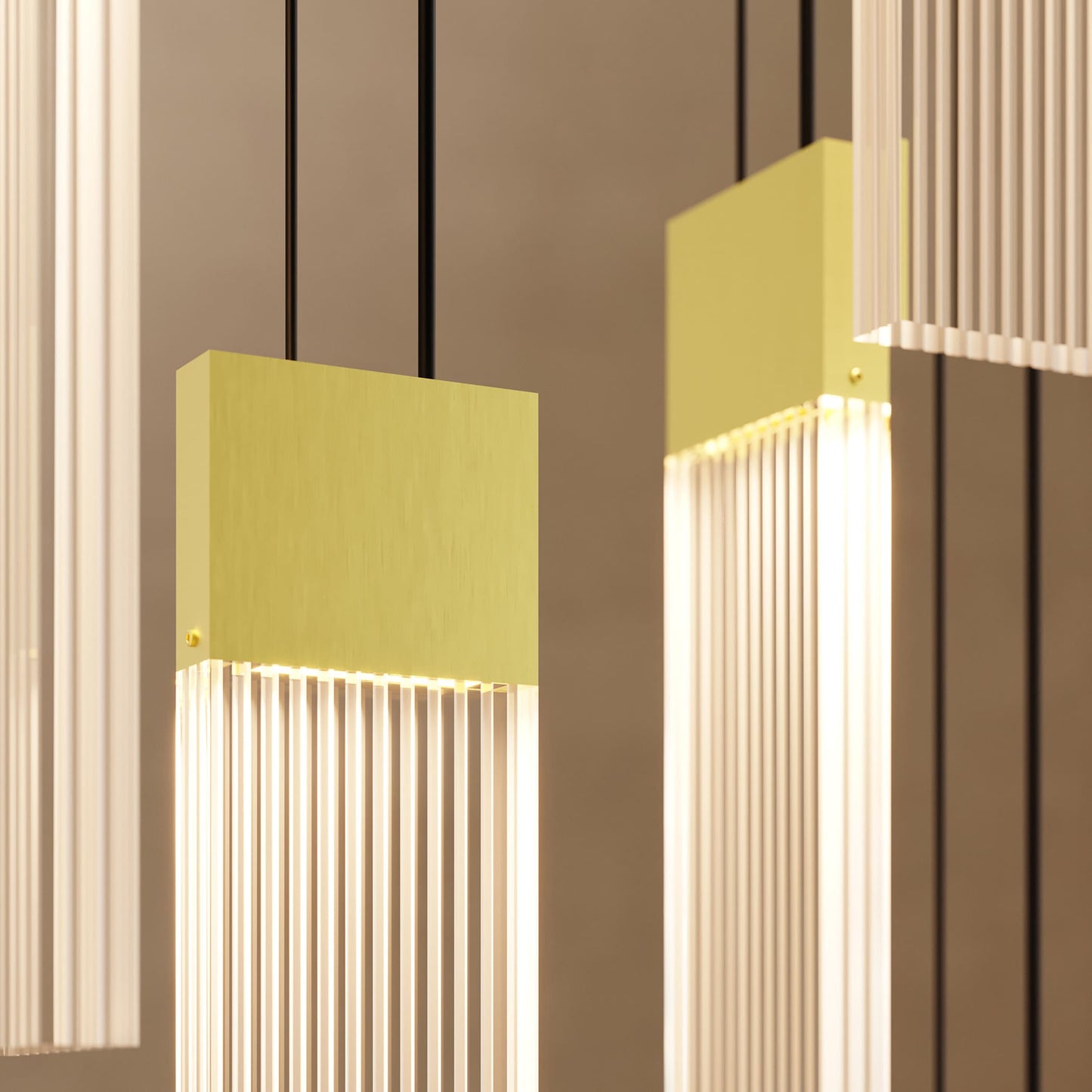 V Panels 7" Wide Suspension Multi Light Pendant