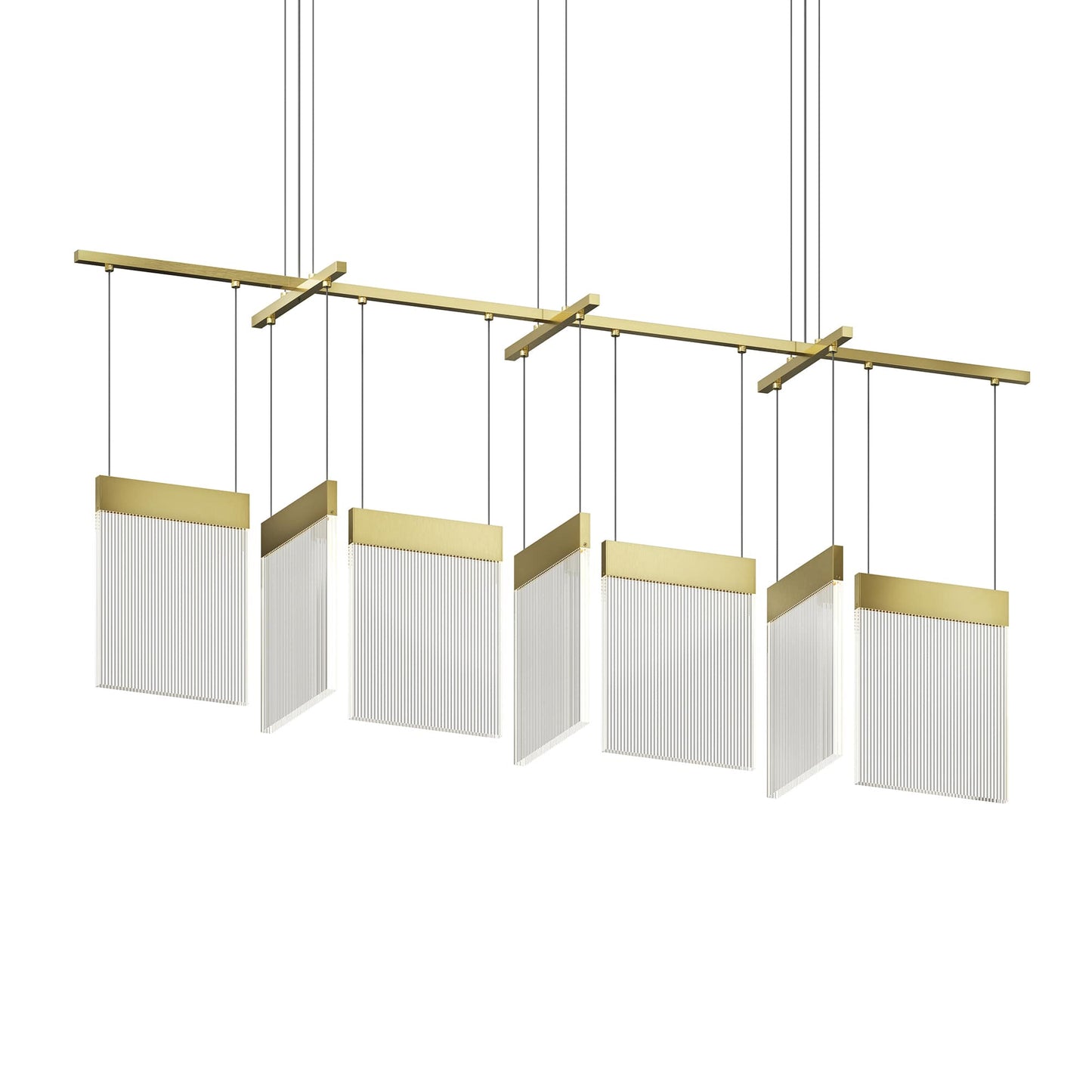 V Panels 56" Wide Suspension Linear Pendant