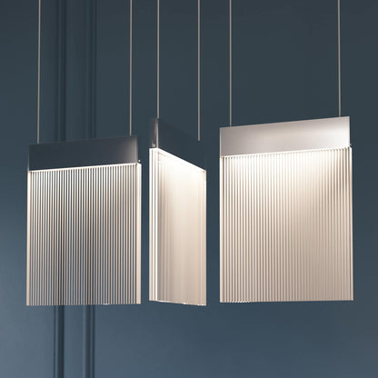 V Panels 56" Wide Suspension Linear Pendant