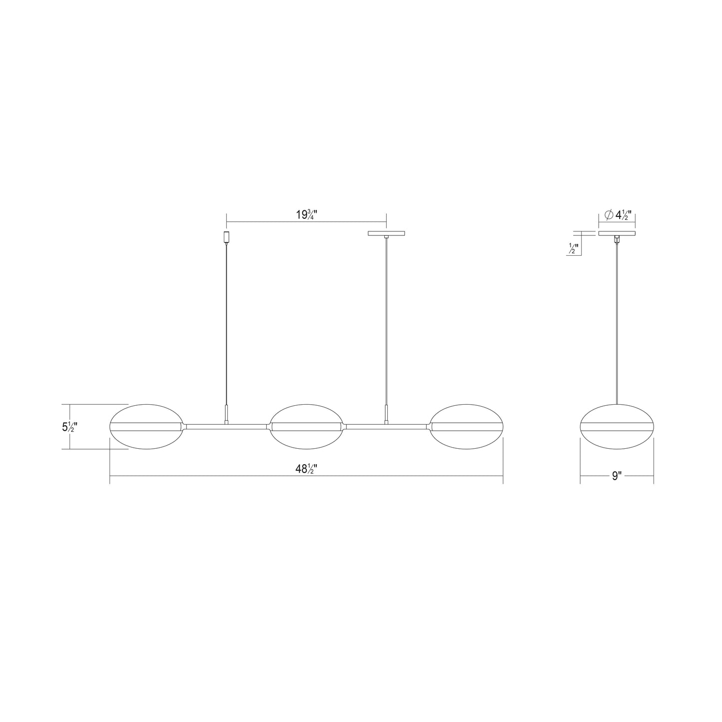 Pillows 6 Light 49" Wide LED Suspension Linear Pendant