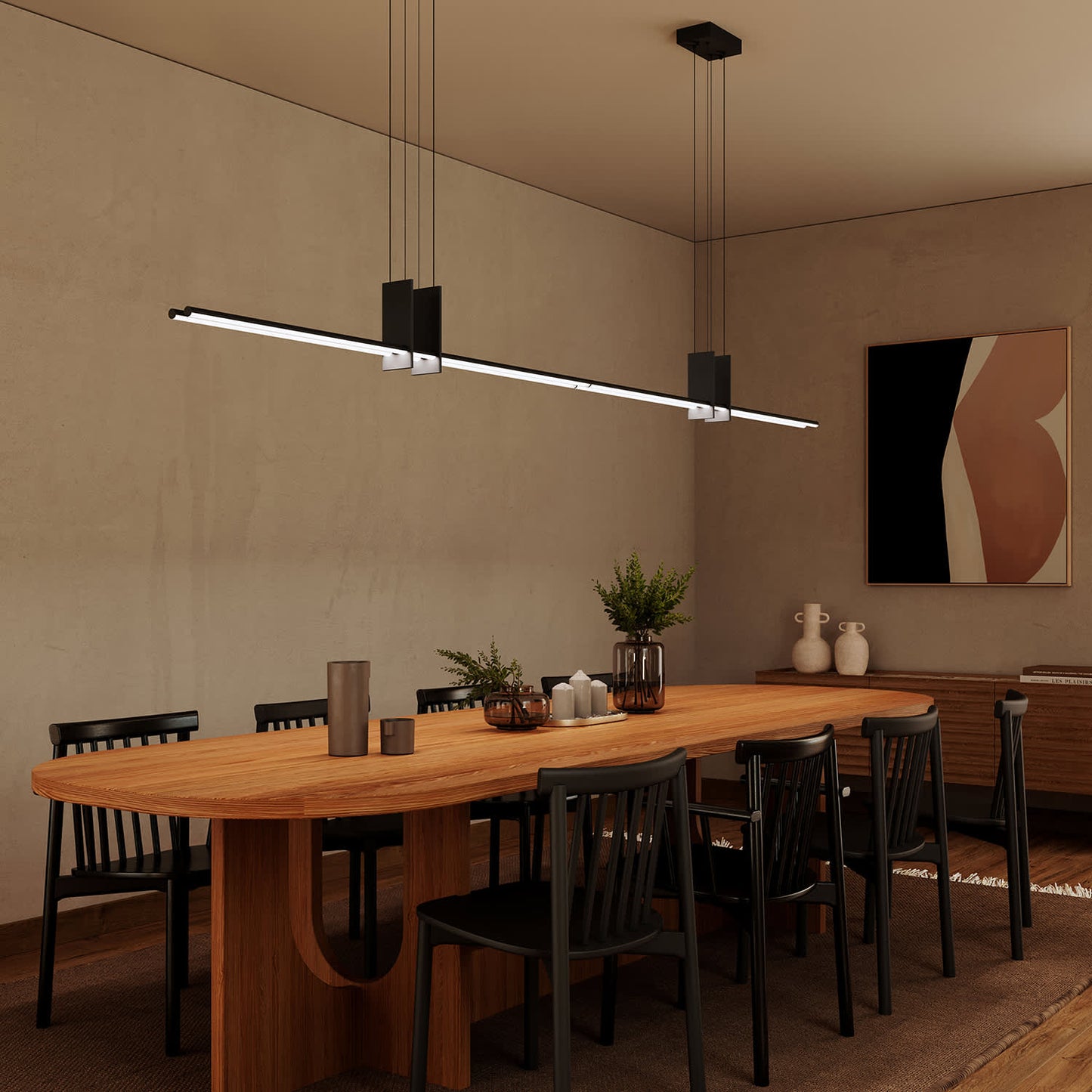 Fino Duo 60" Wide Suspension Linear Pendant