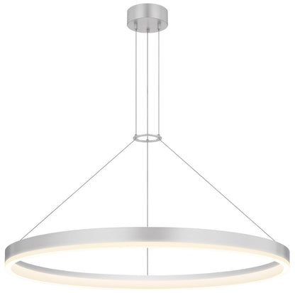 Sonneman Corona 31 1/2"W Satin Aluminum LED Pendant Light