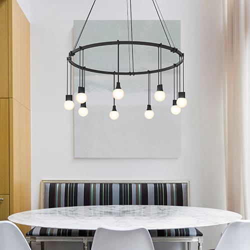 Suspenders LED Single Ring Multi Light Pendant