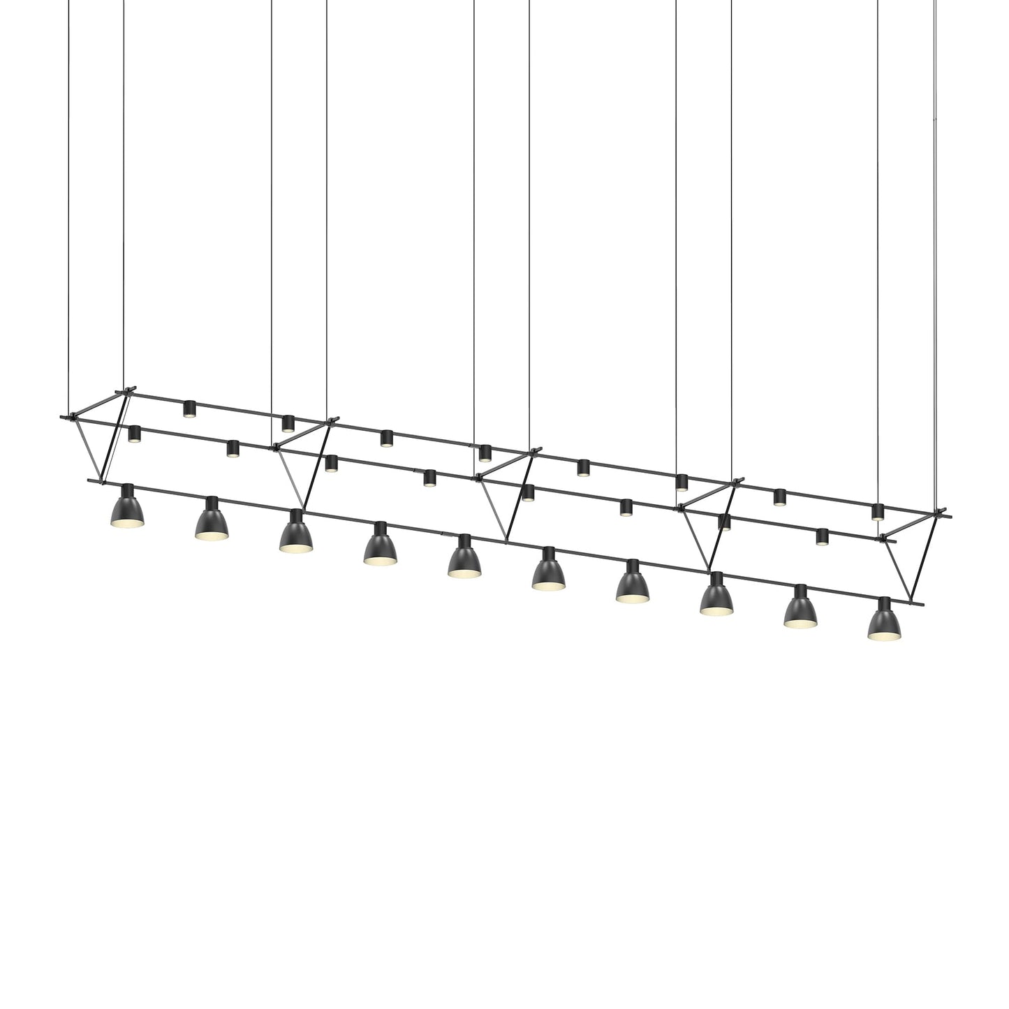 Suspenders 10 Light 170" Wide LED Linear Chandelier
