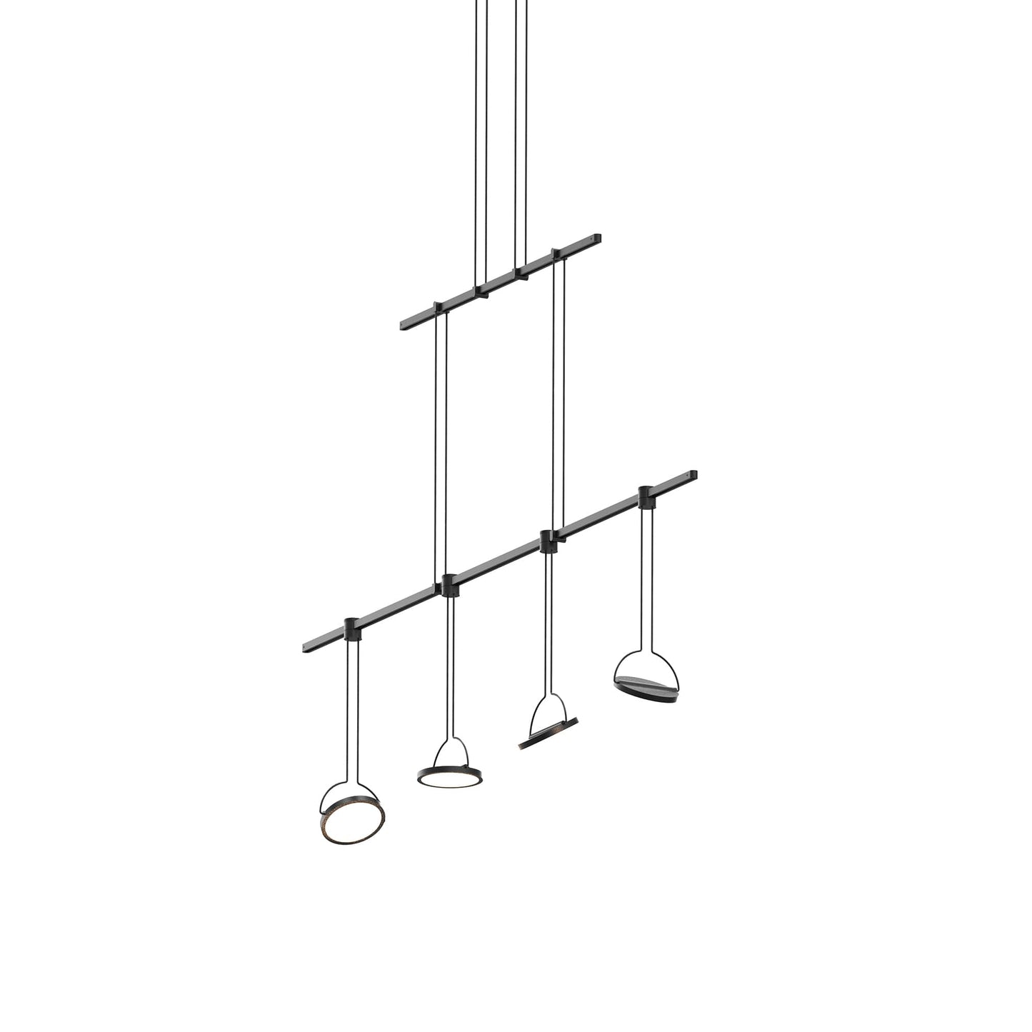 Suspenders 4 Light 37" Wide LED Linear Chandelier