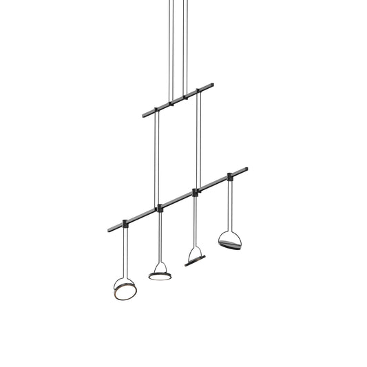 Suspenders 4 Light 37" Wide LED Linear Chandelier