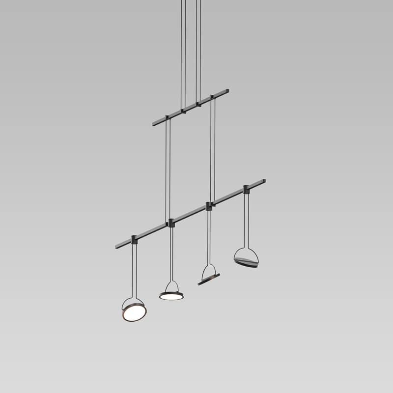 Suspenders 4 Light 37" Wide LED Linear Chandelier