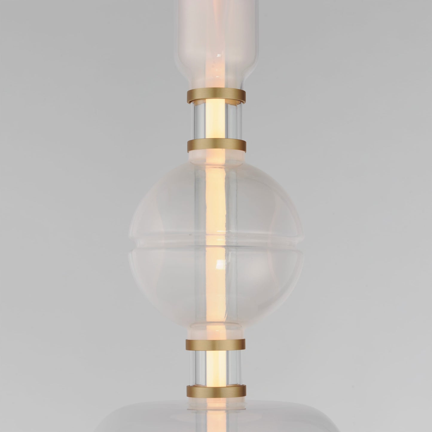 Gusto 33" Tall LED Abstract Pendant with Hand-Blown Glass Shades