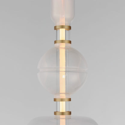Gusto 33" Tall LED Abstract Pendant with Hand-Blown Glass Shades