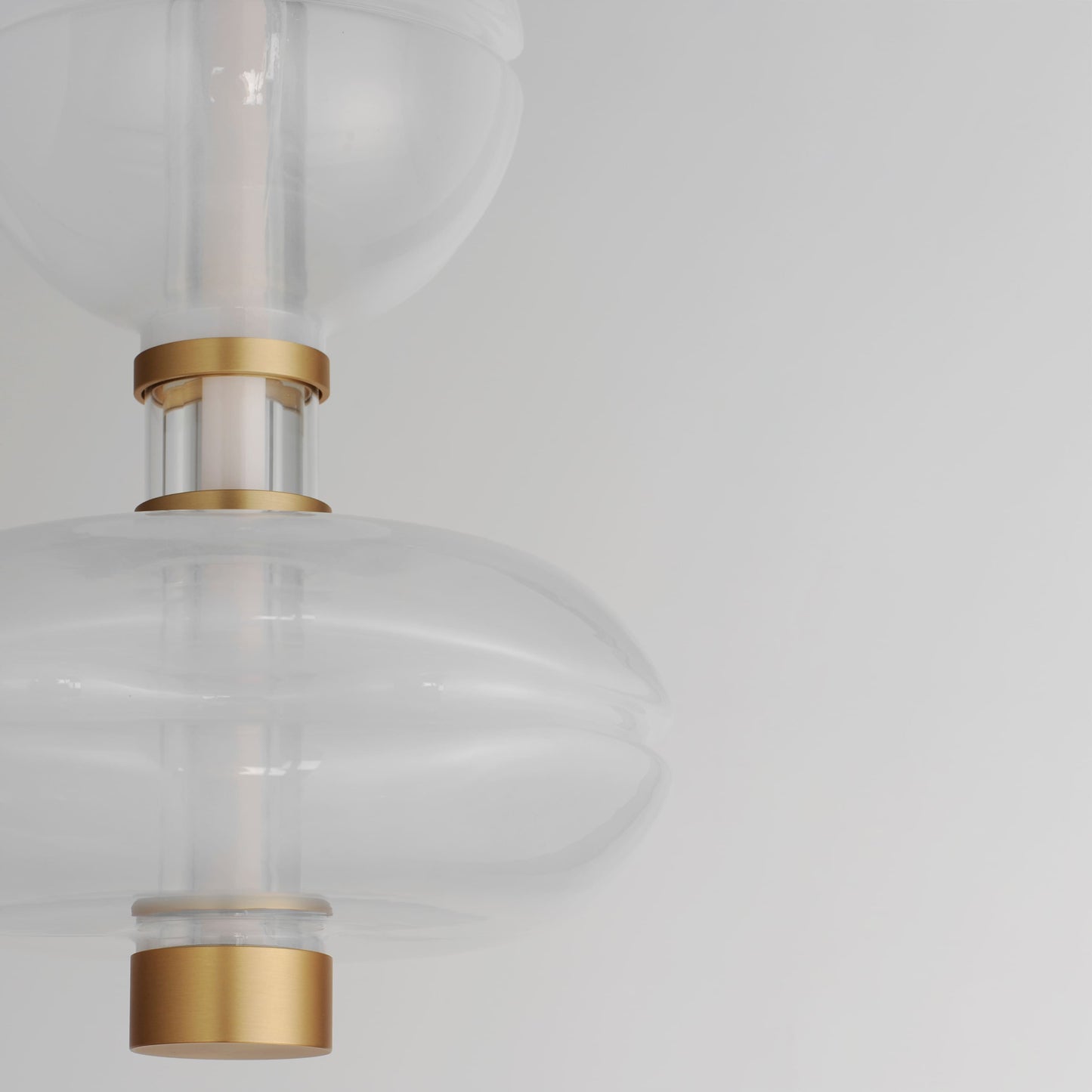 Gusto 33" Tall LED Abstract Pendant with Hand-Blown Glass Shades