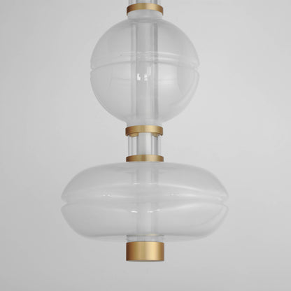 Gusto 12" Wide LED Semi-Flush Ceiling Fixture with Hand-Blown Glass Shades