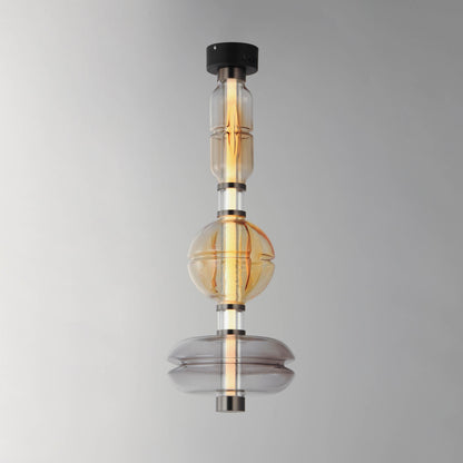 Gusto 12" Wide LED Semi-Flush Ceiling Fixture with Hand-Blown Glass Shades