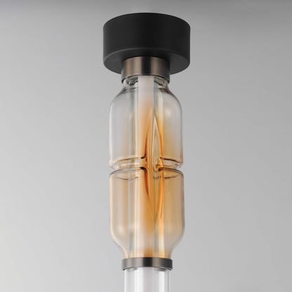 Gusto 12" Wide LED Semi-Flush Ceiling Fixture with Hand-Blown Glass Shades
