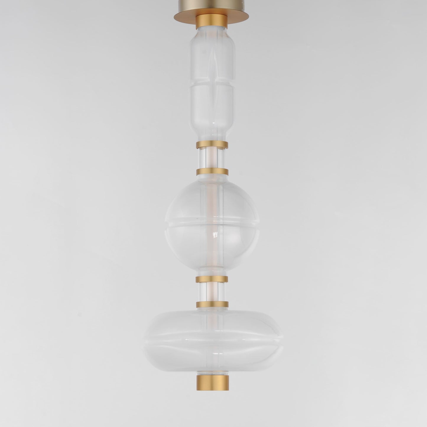 Gusto 12" Wide LED Semi-Flush Ceiling Fixture with Hand-Blown Glass Shades