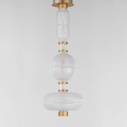 Gusto 12" Wide LED Semi-Flush Ceiling Fixture with Hand-Blown Glass Shades