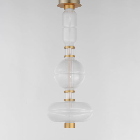 Gusto 12" Wide LED Semi-Flush Ceiling Fixture with Hand-Blown Glass Shades
