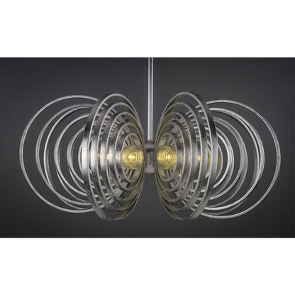 Studio M Frequency 8 Light 38" Wide LED Chandelier with Ribbed Glass Shades
