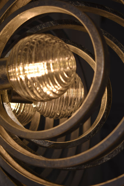 Frequency 8 Light 38" Wide LED Chandelier with Ribbed Glass Shades
