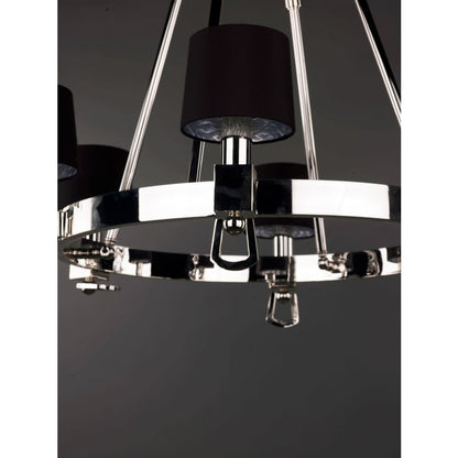 Studio M Jefferson 6 Light 37-1/2" Wide Chandelier with Silk Shades
