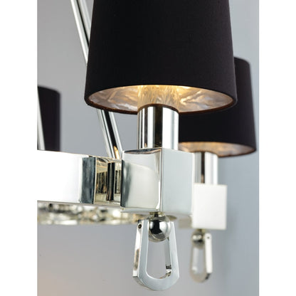 Studio M Jefferson 6 Light 37-1/2" Wide Chandelier with Silk Shades