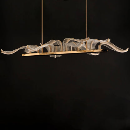 Lillet 61" Wide LED Crystal Abstract Chandelier with Beveled Crystal Shades