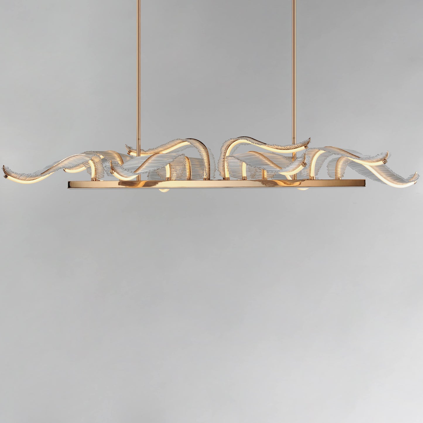 Lillet 61" Wide LED Crystal Abstract Chandelier with Beveled Crystal Shades