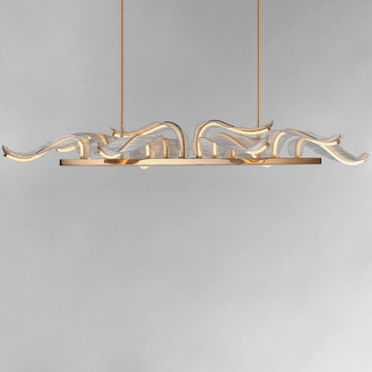 Lillet 61" Wide LED Crystal Abstract Chandelier with Beveled Crystal Shades