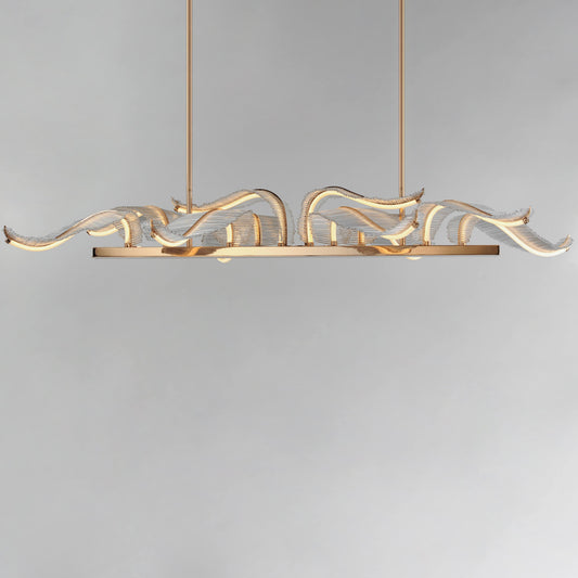 Lillet 61" Wide LED Crystal Abstract Chandelier with Beveled Crystal Shades