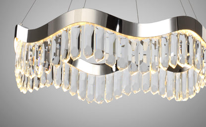 Rolland 30" Wide LED Crystal Pendant