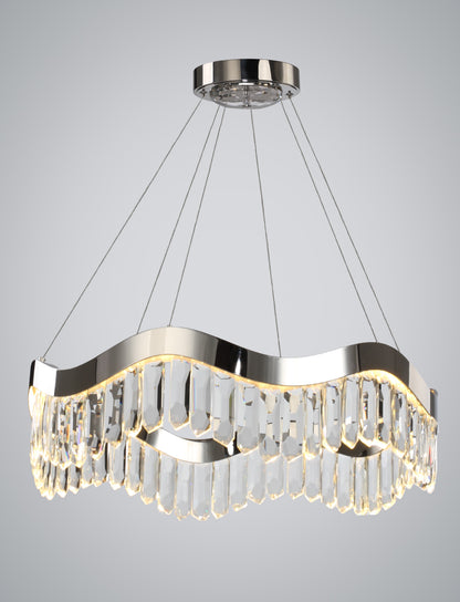 Rolland 30" Wide LED Crystal Pendant