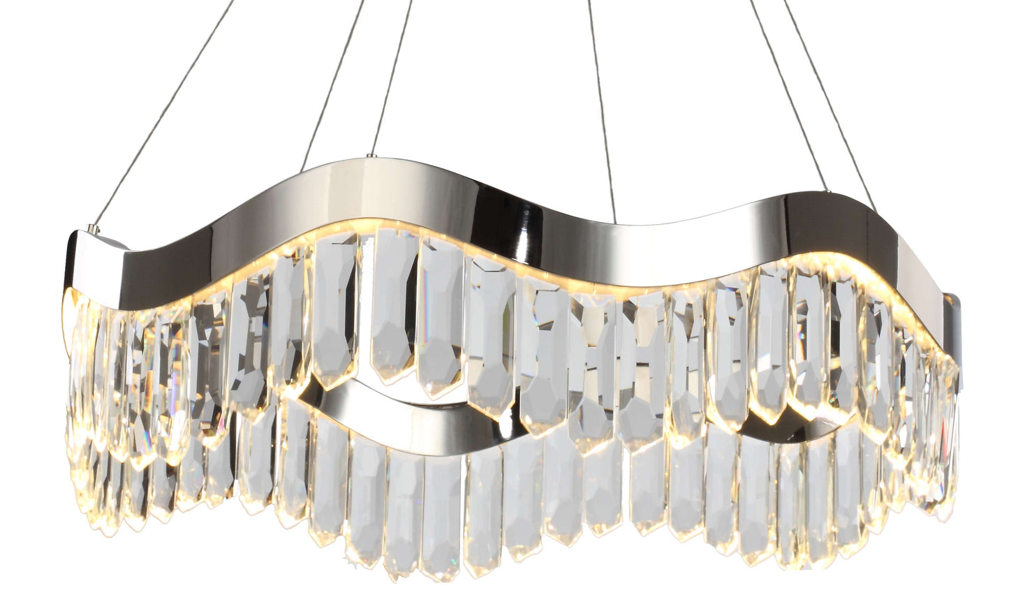 Rolland 30" Wide LED Crystal Pendant