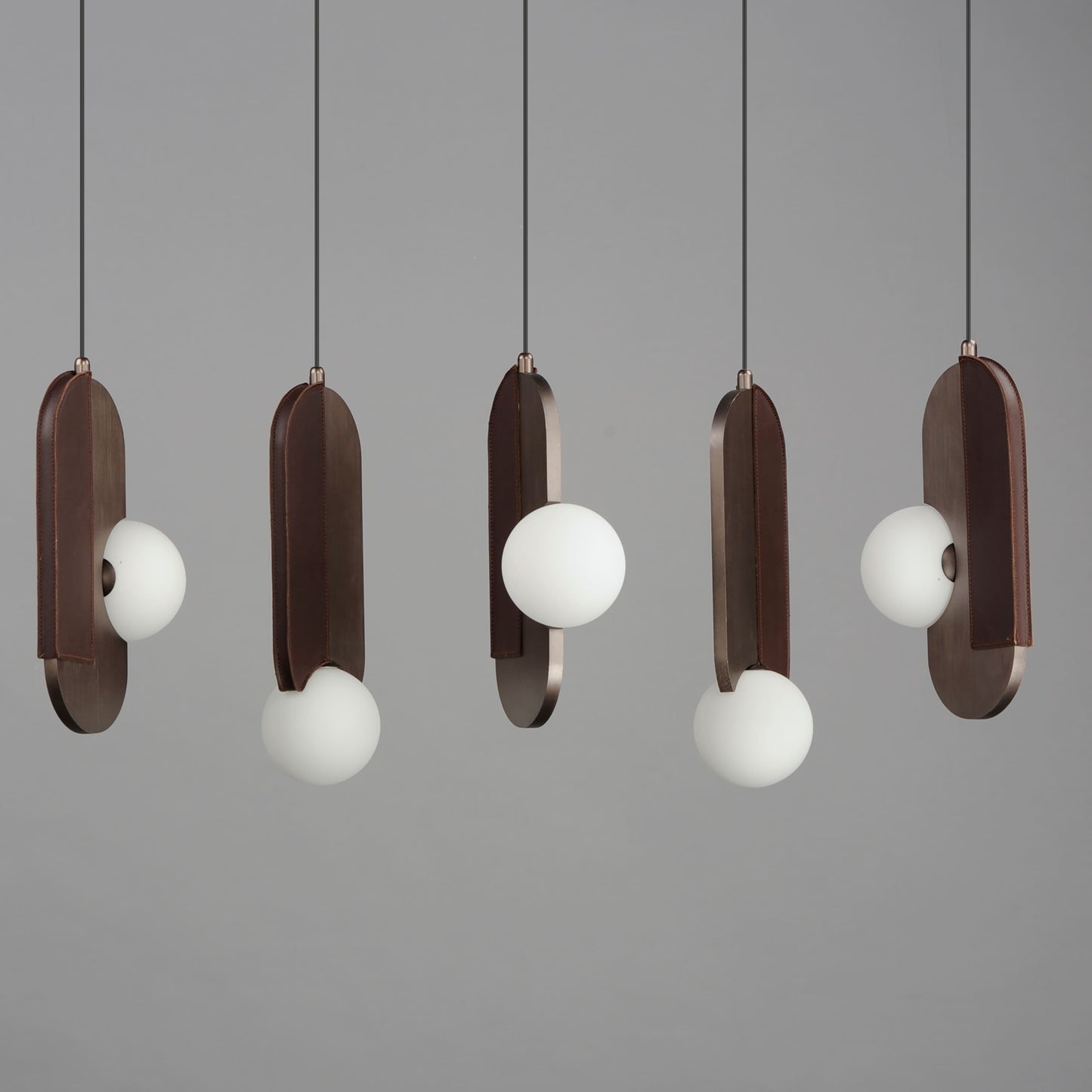Stitched 5 Light 48" Wide LED Linear Chandelier by Nina Magon