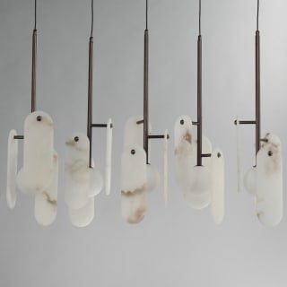 Megalith 5 Light 48" Wide LED Linear Chandelier by Nina Magon