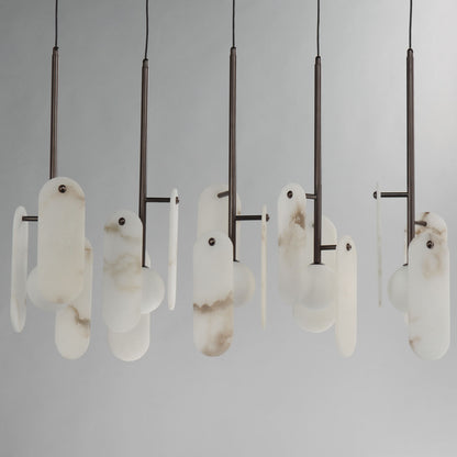 Megalith 5 Light 48" Wide LED Linear Chandelier by Nina Magon