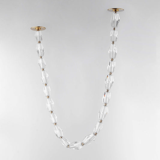 Dolce Vita 59" Wide LED Crystal Linear Pendant with Beveled Crystal Shades